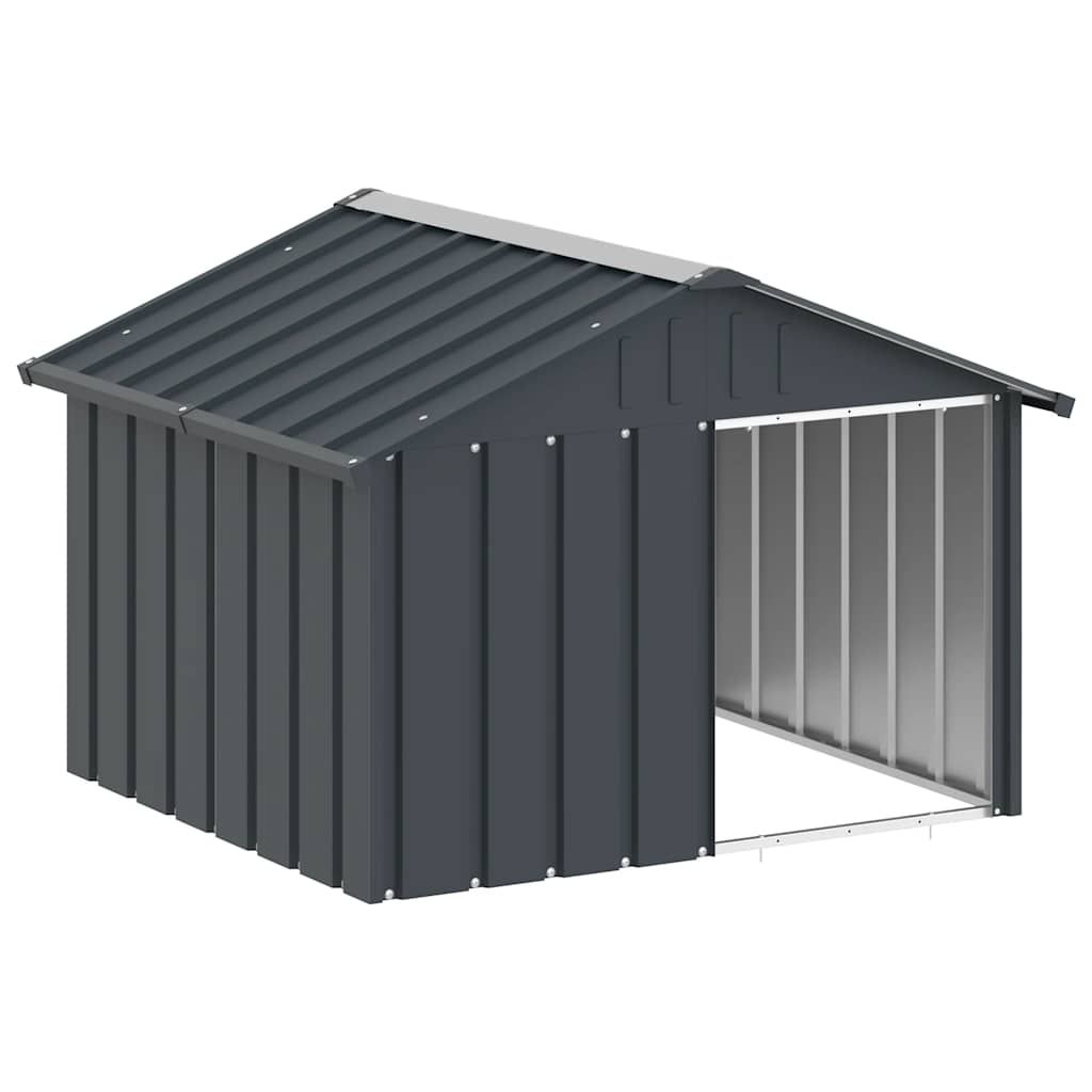 vidaXL Dog House Anthracite 45.9"x40.6"x32.1" Galvanized Steel