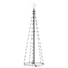 vidaXL Christmas Cone Tree Warm White 84 LEDs Decoration 19.7"x59.1"