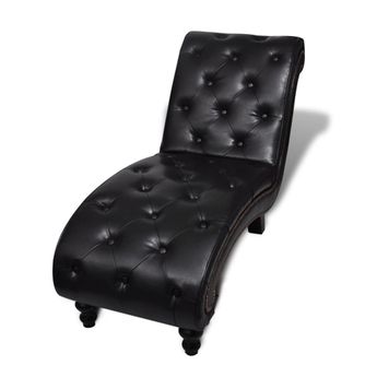 vidaXL Chaise Longue Brown Faux Leather