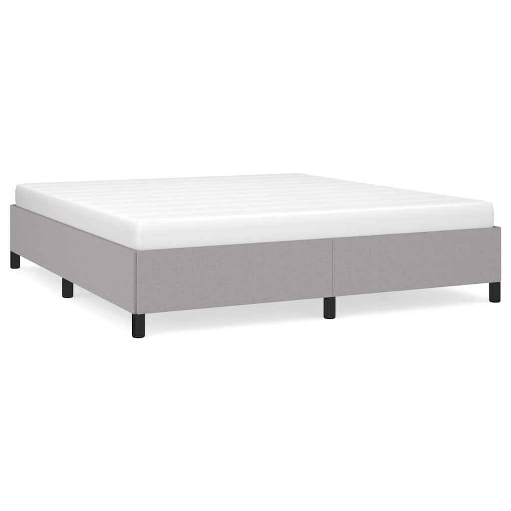 vidaXL Bed Frame without Mattress Light Grey California King Fabric