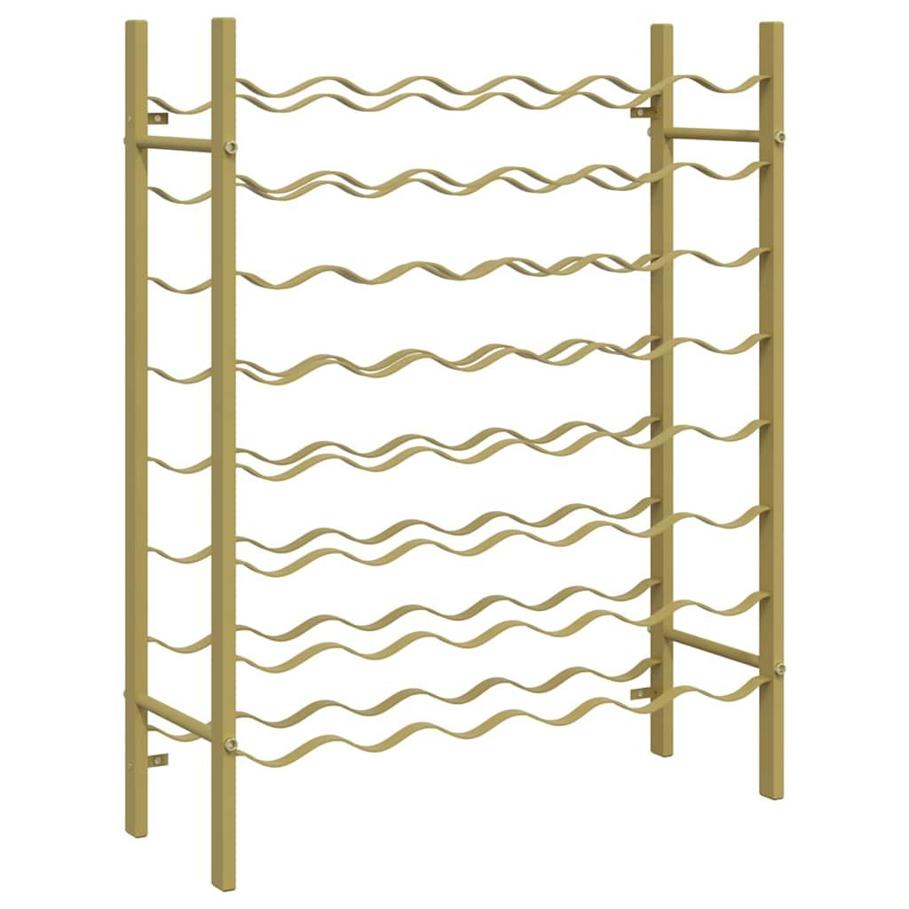 vidaXL Wine Rack for 48 Bottles Gold Metal