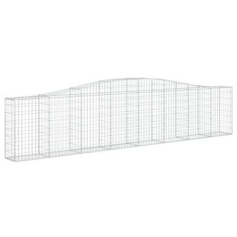 vidaXL Arched Gabion Basket 400x30x80/100 cm Galvanised Iron