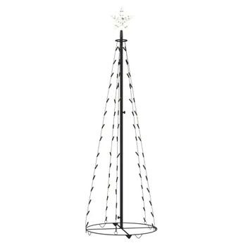 vidaXL Christmas Cone Tree Warm White 84 LEDs Decoration 19.7"x59.1"