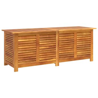 vidaXL Garden Storage Box with Louver 59.1"x19.7"x22" Solid Wood Acacia