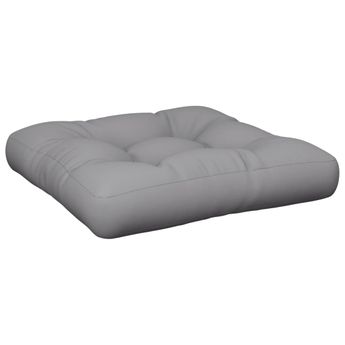 vidaXL Pallet Cushion Gray 23.6"x23.6"x4.7" Fabric