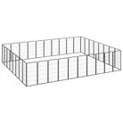 vidaXL 36-Panel Dog Playpen Black 50x100 cm Powder-coated Steel