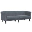 vidaXL Sofa 3-Seater Dark Gray Velvet