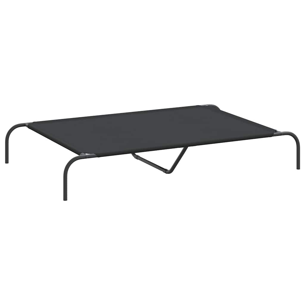 vidaXL Elevated Dog Bed Black 51.2"x31.5"x7.9" Oxford Fabric and Steel