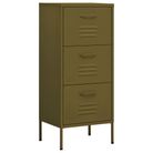 vidaXL Storage Cabinet Olive Green 16.7"x13.8"x40" Steel