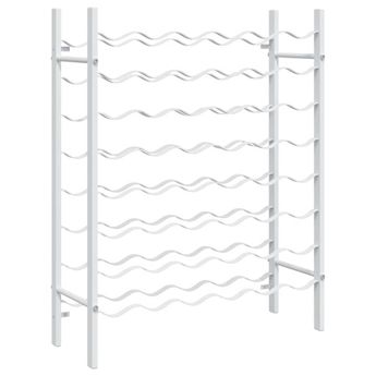 vidaXL Wine Rack for 48 Bottles White Metal