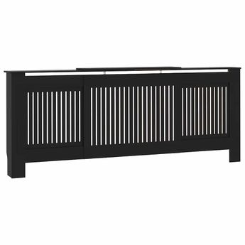 vidaXL Engineered Wood Radiator Cover Black 80.7"