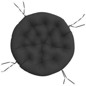 vidaXL Round Cushion Black Ø 100 x11 cm Oxford Fabric