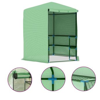 vidaXL Greenhouse with Shelves Steel 89.4"x87.8"