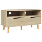 vidaXL TV Stand Sonoma Oak 35.4"x15.7"x19.1" Engineered Wood