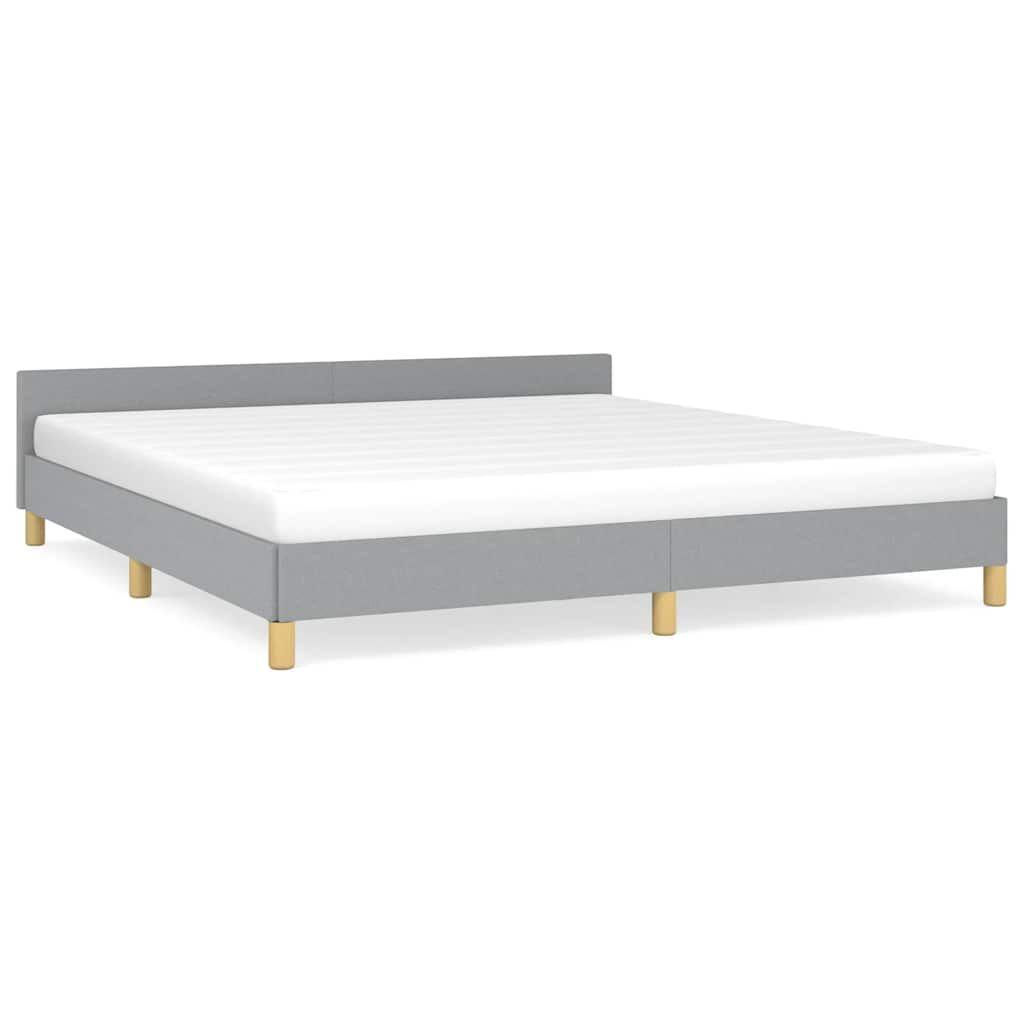 vidaXL Bed Frame without Mattress Light Gray California King Fabric