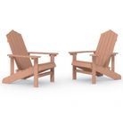 vidaXL Garden Adirondack Chairs 2 pcs HDPE Brown