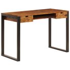 vidaXL Desk 43.3"x21.7"x30.7" Solid Acacia Wood and Steel