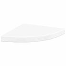 vidaXL Floating Corner Shelf High Gloss White 35x35x3.8 cm MDF