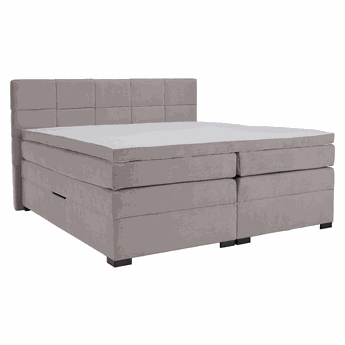 Boxspringová pocketová postel, 200x200, šedohnědá Taupe, APRIL