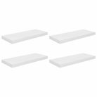 vidaXL Floating Wall Shelves 4 pcs High Gloss White 60x23.5x3.8 cm MDF