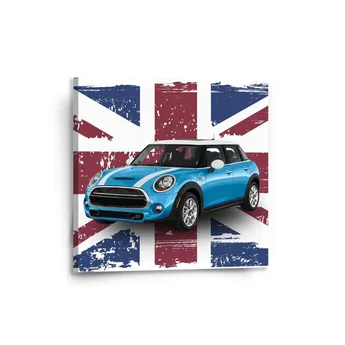 Sablio Obraz Mini sedan Britská vlajka - 50x50 cm
