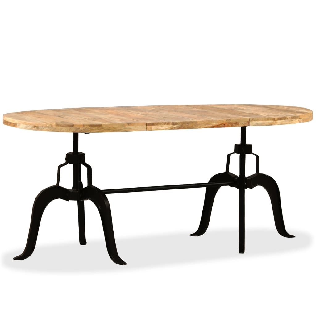 vidaXL Dining Table Solid Mango Wood and Steel 70.9"