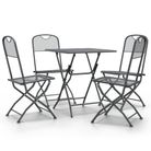 vidaXL 5 Piece Patio Dining Set Expanded Metal Mesh Anthracite