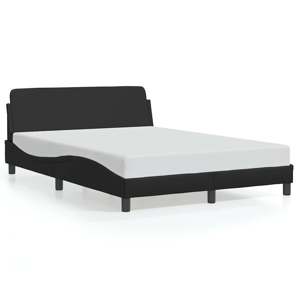 vidaXL Bed Frame "Dover" Black 137x190 cm Faux Leather