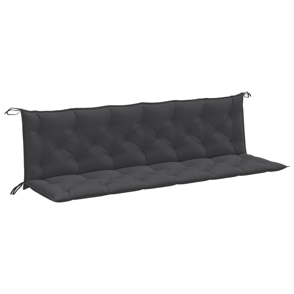 vidaXL Garden Bench Cushions 2pcs Melange Anthracite 200x50x7 cm Fabric