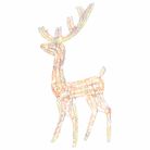 vidaXL Acrylic Reindeer Christmas Decoration 140 LEDs 4 ft Colorful