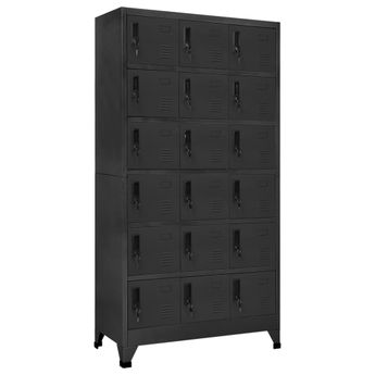vidaXL Locker Cabinet Anthracite 35.4"x15.7"x70.9" Steel