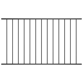 vidaXL Fence Panel Woerden Powder-coated Steel 5.6x3.8' Black