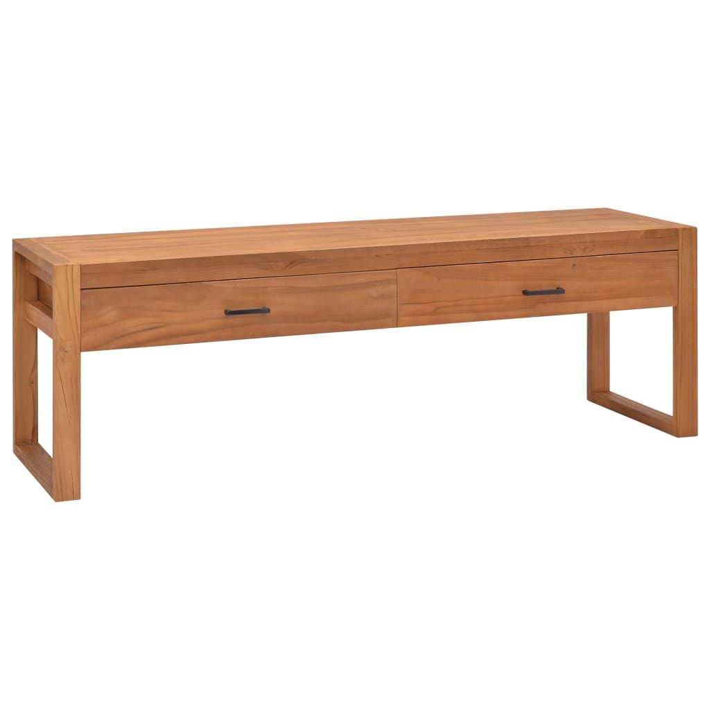 vidaXL TV Stand 47.2"x15.7"x17.7" Solid Wood Teak