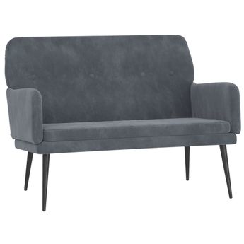 vidaXL Bench Dark Gray 42.5"x31.1"x31.1" Velvet