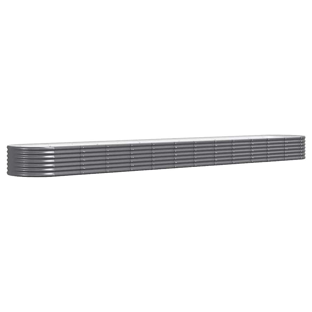 vidaXL Garden Raised Bed Galvanized Steel 201.6"x31.5"x14.2" Anthracite