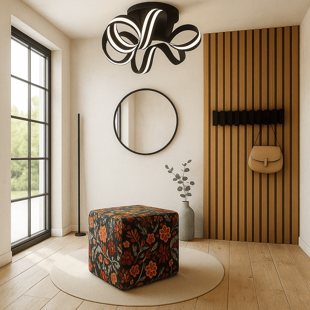 Modern hall in brown tones