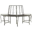 vidaXL Garden Half Round Tree Bench 160 cm Steel