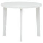 vidaXL Garden Table White 89 cm Plastic