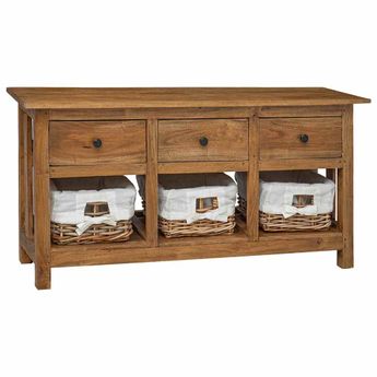 vidaXL Sideboard Solid Mahogany Wood 39.4"x11.8"x19.7"