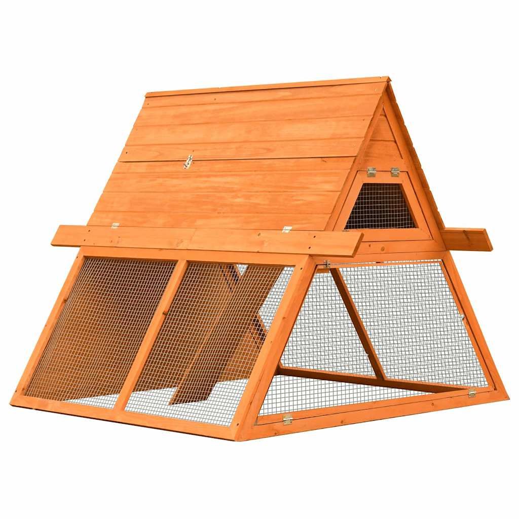 vidaXL Rabbit Hutch Solid Pine & Fir Wood 59.8"x50.4"x42.5"