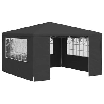 vidaXL Professional Party Tent with Side Walls 13.1'x13.1' Anthracite 0.3 oz/ftÂ²