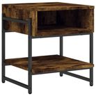 vidaXL Coffee Table Smoked Oak 40x40x45 cm Engineered Wood
