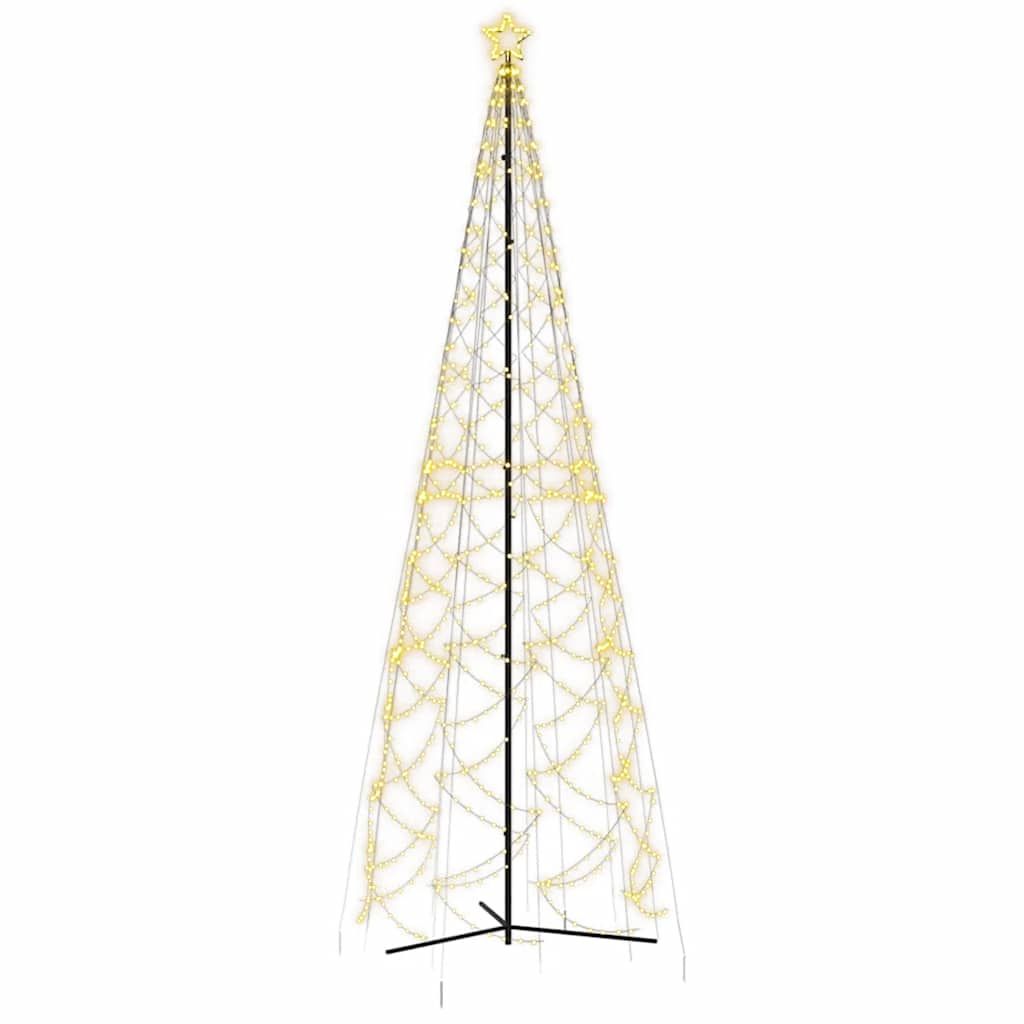 vidaXL Christmas Cone Tree Warm White 1400 LEDs 5x16 ft