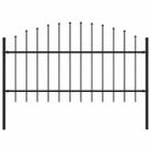 vidaXL Garden Fence Woerden with Spear Top Steel 170x125 cm Black