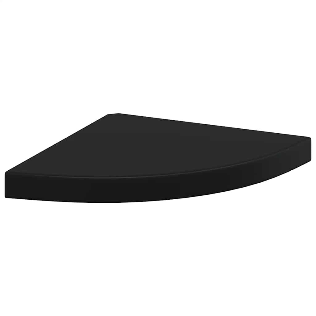 vidaXL Floating Corner Shelf Black 35x35x3.8 cm MDF