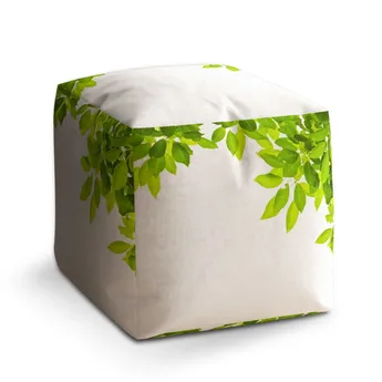 Sablio Taburet Cube Listy - 60x60x60 cm