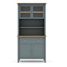Sideboard grey-green made of pine wood 90x180.5x40 cm Misti – Marckeric