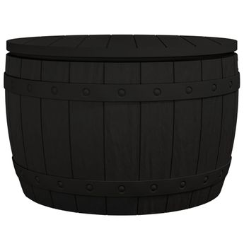 vidaXL 3-in-1 Garden Storage Box Black Polypropylene