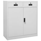 vidaXL Office Cabinet Light Gray 35.4"x15.7"x40.2" Steel