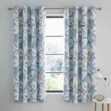 Blue curtains in a set of 2 pcs 168x183 cm Inga Leaf – Catherine Lansfield